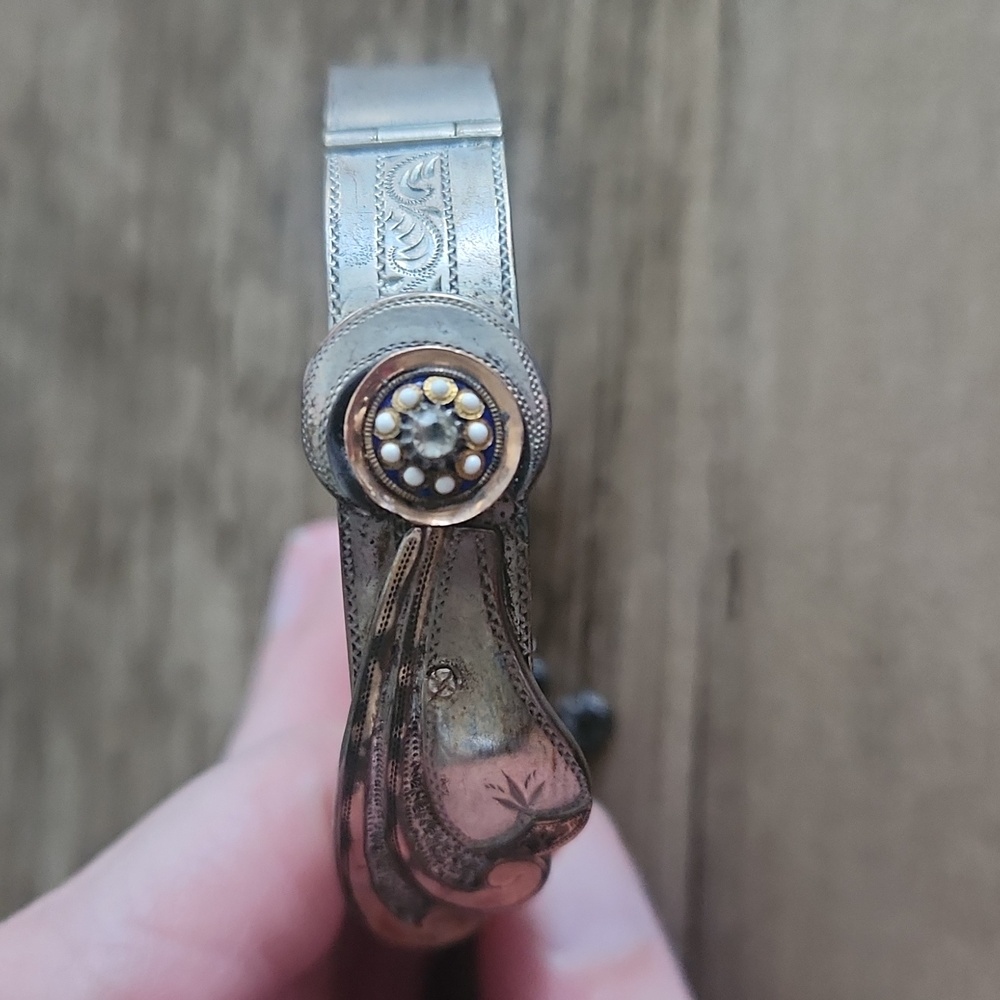 Silver and Gold-Tone Bangle Bracelet - Picture 3 of 10